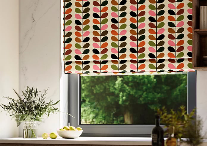 Orla Kiely Multi Stem, Pink & Red - Twist&Fit Roman Blind - Image 5